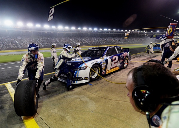 Brad Keselowski! Finally the champ wins again, in a stirring battle